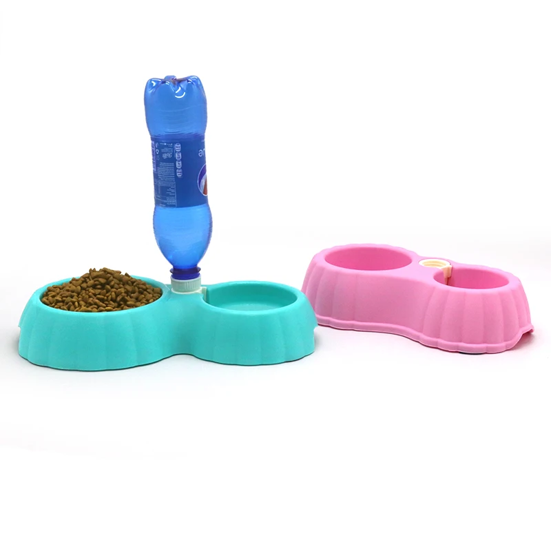 

Manufacturer wholesale sales two in one eco friendly multi-color pet bowls feeder