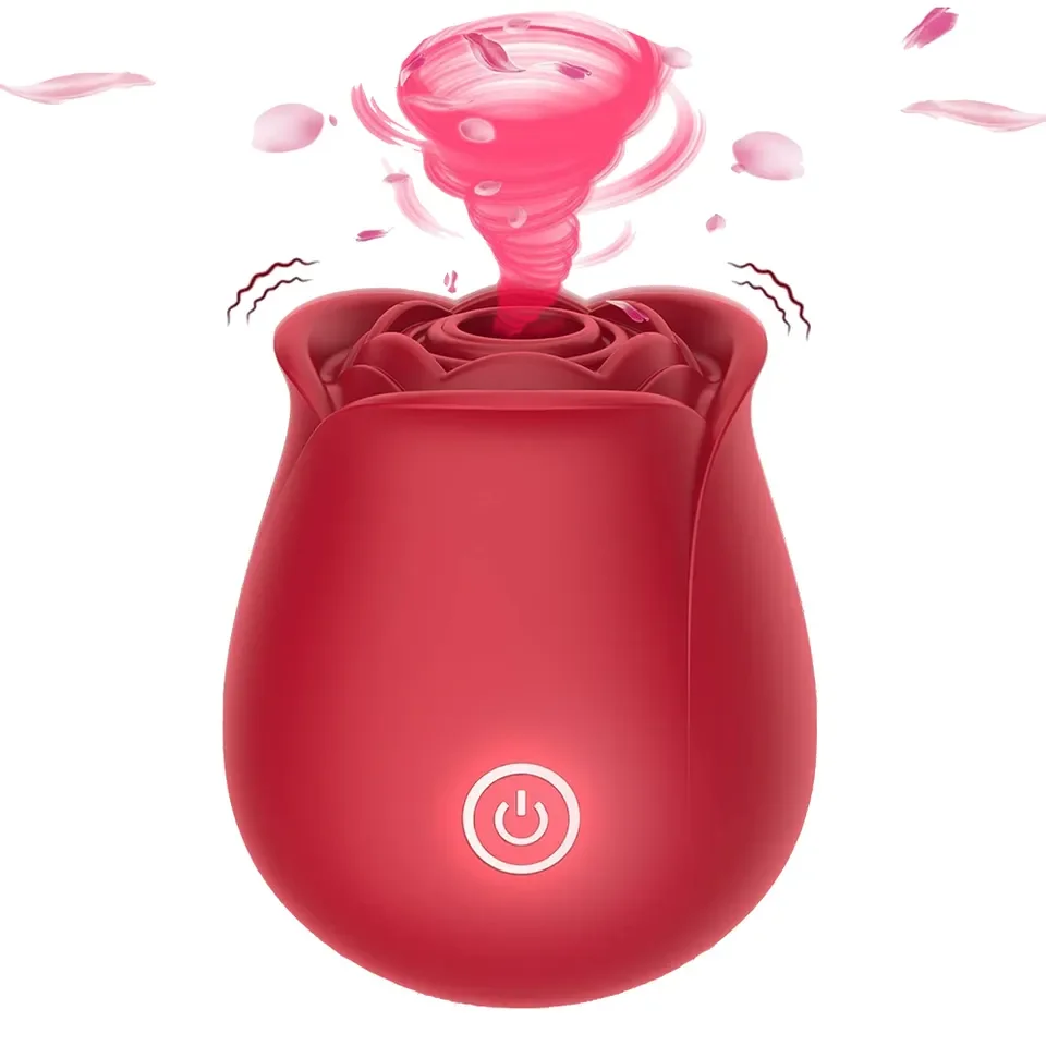 Rose Vibrators Adult Sex Toys 10 Frequency Suction Clitoral silicone Stimulation Rose Toys Rechargeable Waterproof Supplier