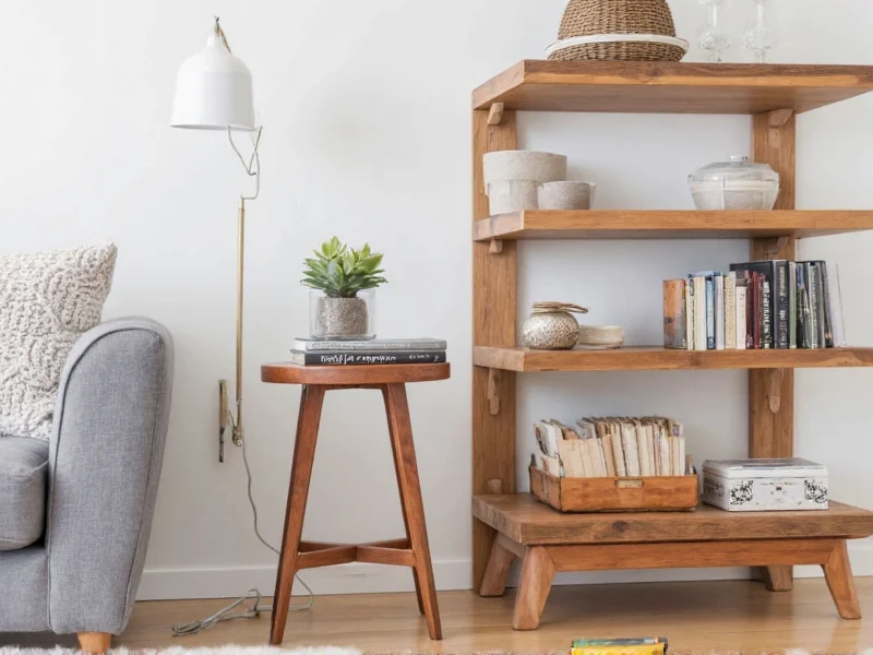 Reclaimed wood transformed into modern shelving unit