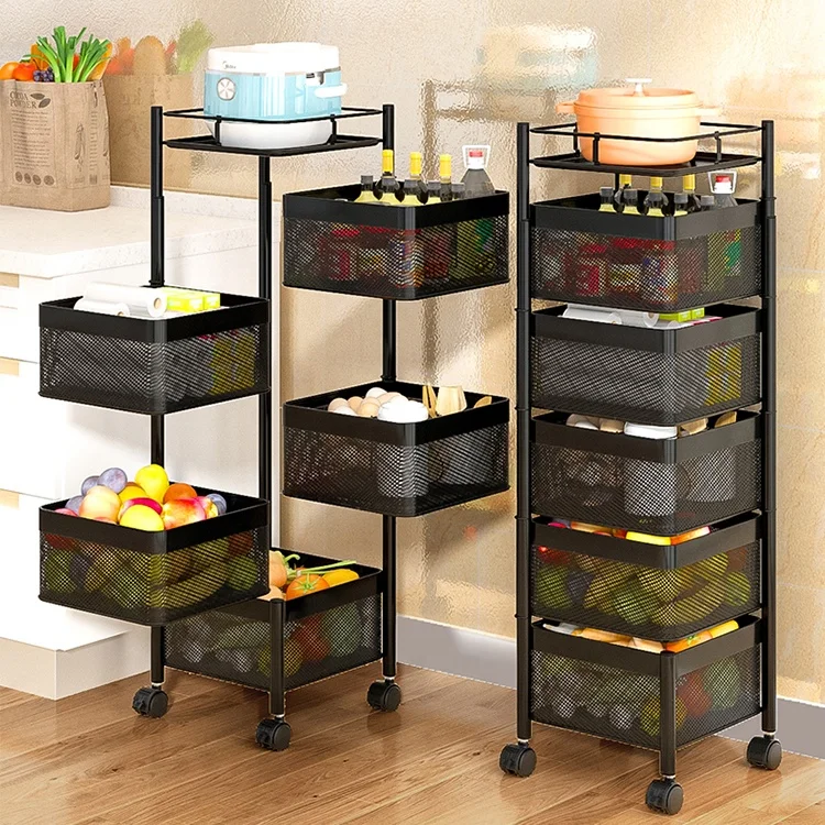 

Hot sales Kitchen rotating shelf, 360 degree storage rack, Kitchen and bathroom storage rack, Black /white