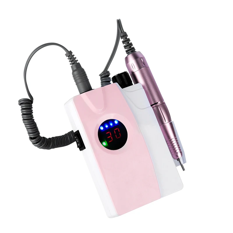 

Portable Nail Drill Machine 30000RPM Rechargeable Electric Manicure Drills for Manicure Nail Gel Polisher Nail Art Tools, Pink