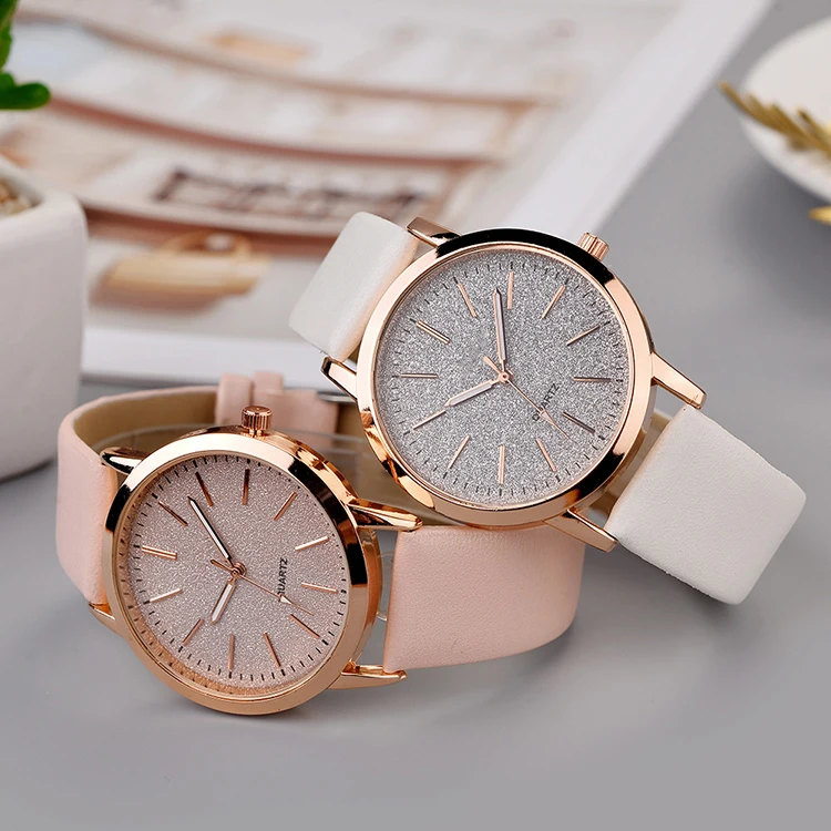 

Fashion Elegant Women Luxurious Bracelet Women's Casual Quartz Leather Band Starry Sky Analog Glittering Dial Wrist Watch