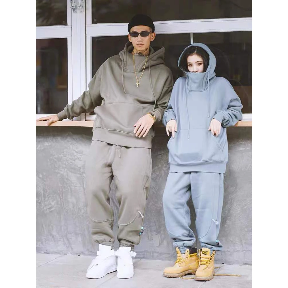 

Wholesale Hiphop hoodie and joggers set women custom women tracksuit sweatsuit set clothing two piece fashion, Customized color