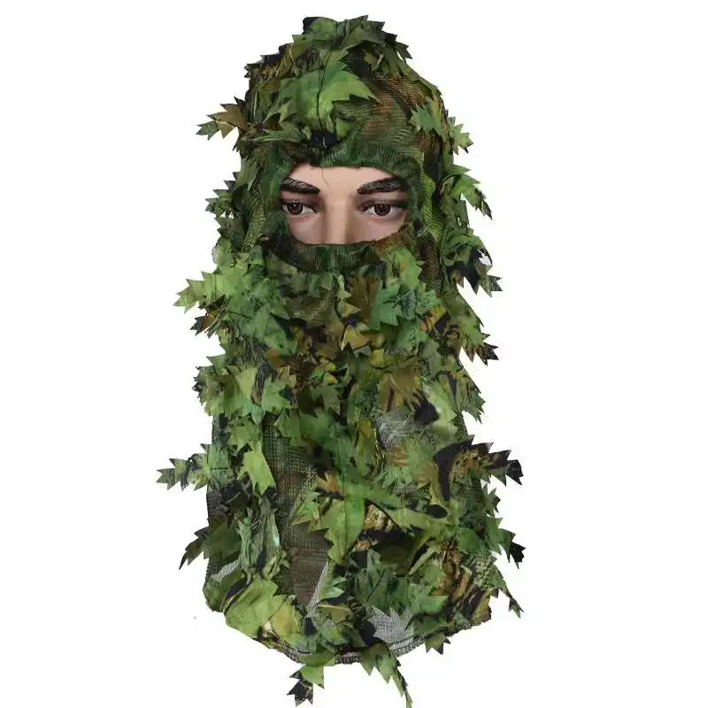 Details about   3D Ghillie Breathable Face Cover Camouflage Leaf Forest Men Women Hunting Supply 