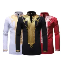 

2019 Autumn New Long-Sleeved Shirt Hot Stamping Collar Shirt Men Polo Shirt