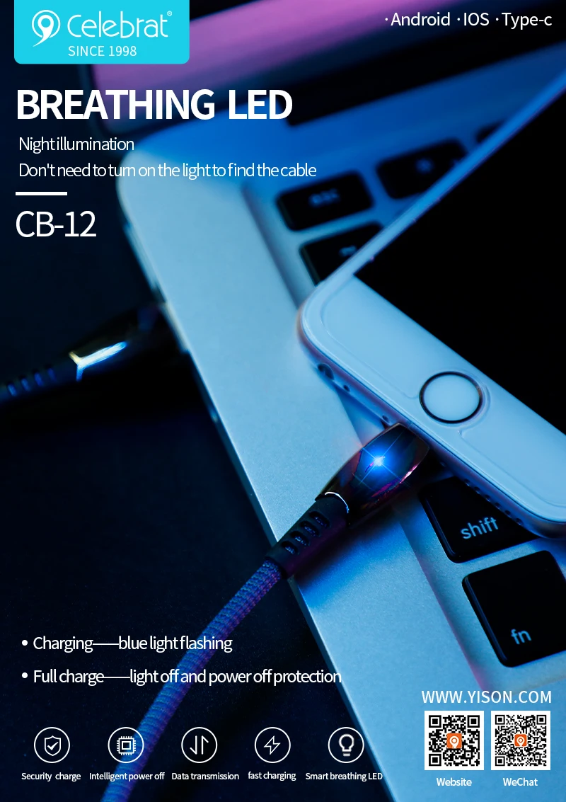 Factory Cb-12 Usb Cable For Iphone X Xs Xr 7 8 Fast Charging Data ...
