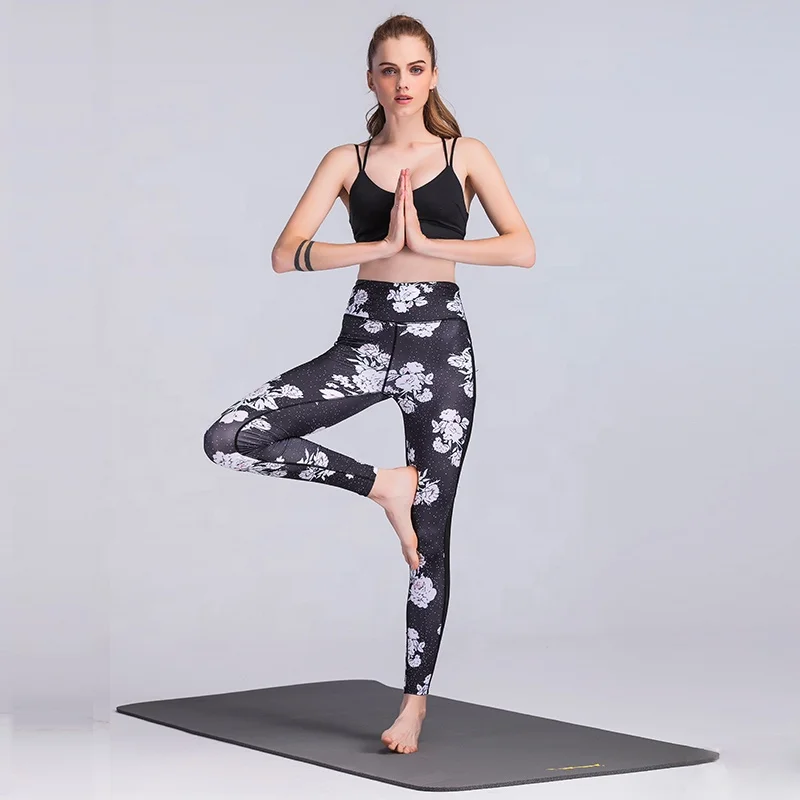 

Wholesale Mesh Leggings Yoga Print Leggings For Women Yoga Pant Leggings, As picture