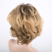 

Fashion Design Short Curly Brown Synthetic Lace Hair Wigs For White Women short full lace wigs