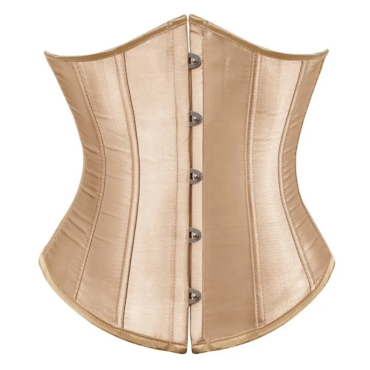 

Factory supply 7colors plus size 14 steel boned waist trainer satin corset