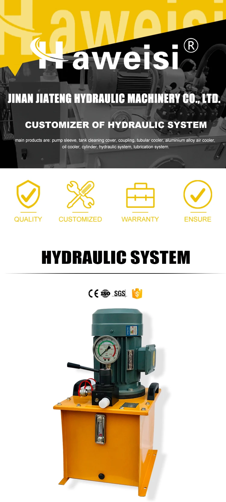 hydraulic station accessories complete wear resistance and oil
