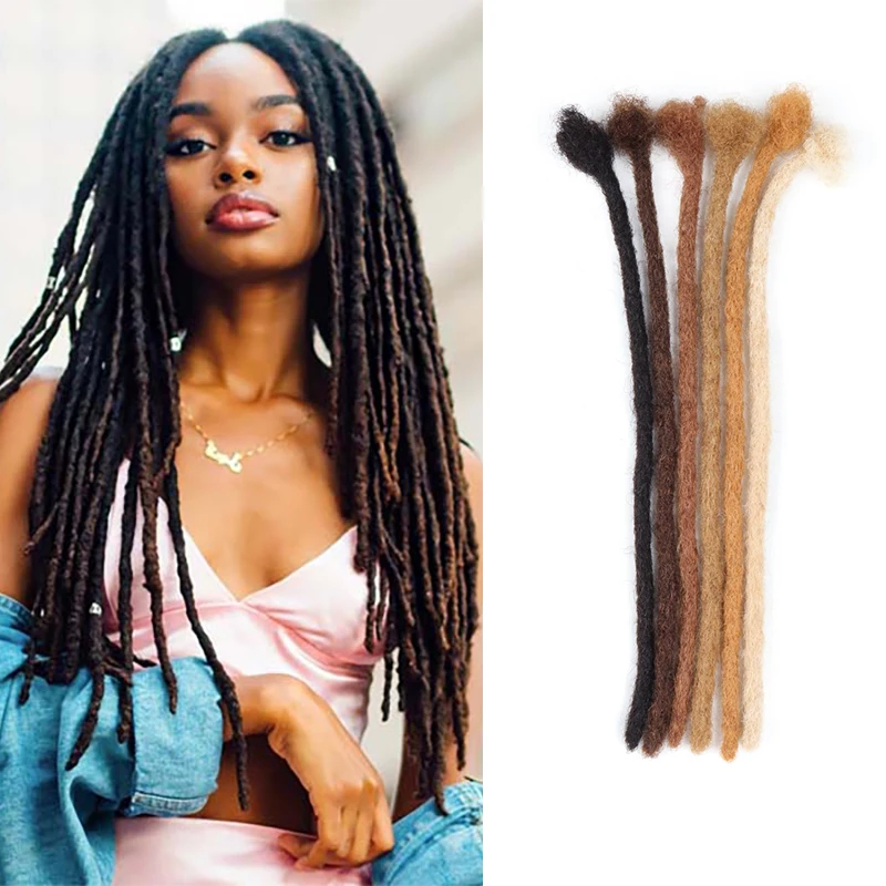 

VAST 100% real loc extensions human hair wholesale permanent human loc extension natural black full head handmade dread locs