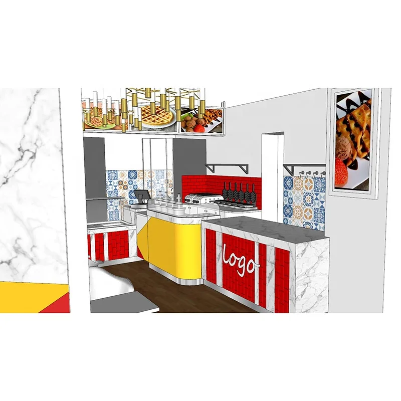 

Pioneer Customized Ice Cream Shop Counters Design For Sale