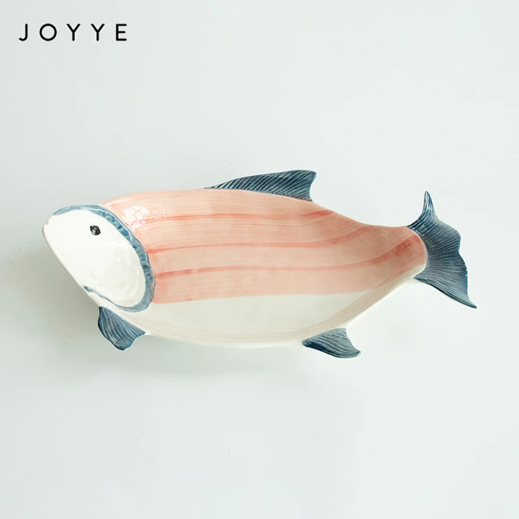 

Joyye Platter Serving Dishes Custom Hand Paint Ceramic Fish Plate