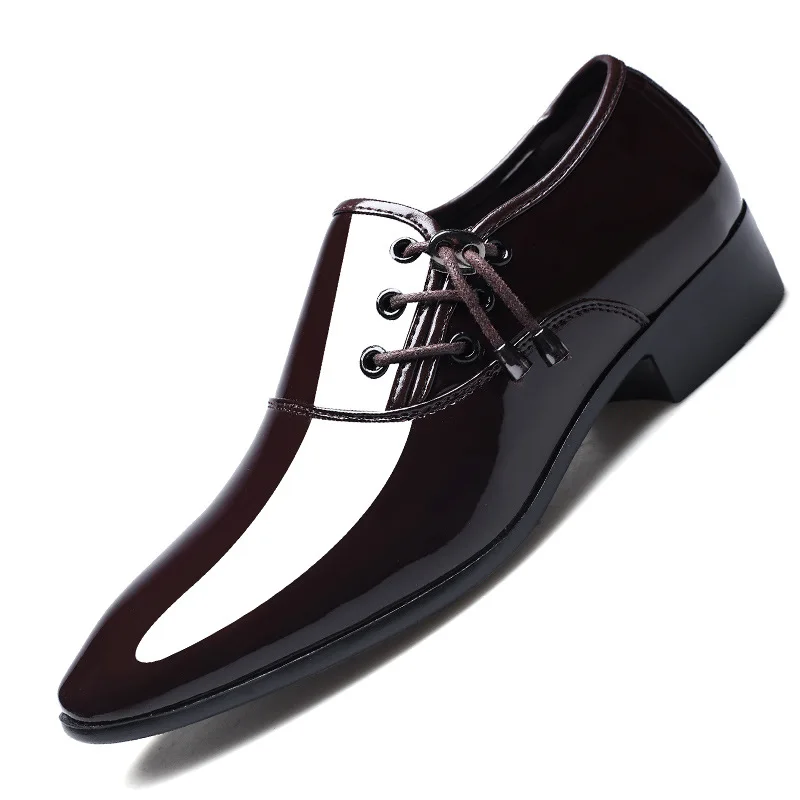 

Wedding dress casual shoes rubber outsole office genuine pure Italian leather formal shoes men, Black