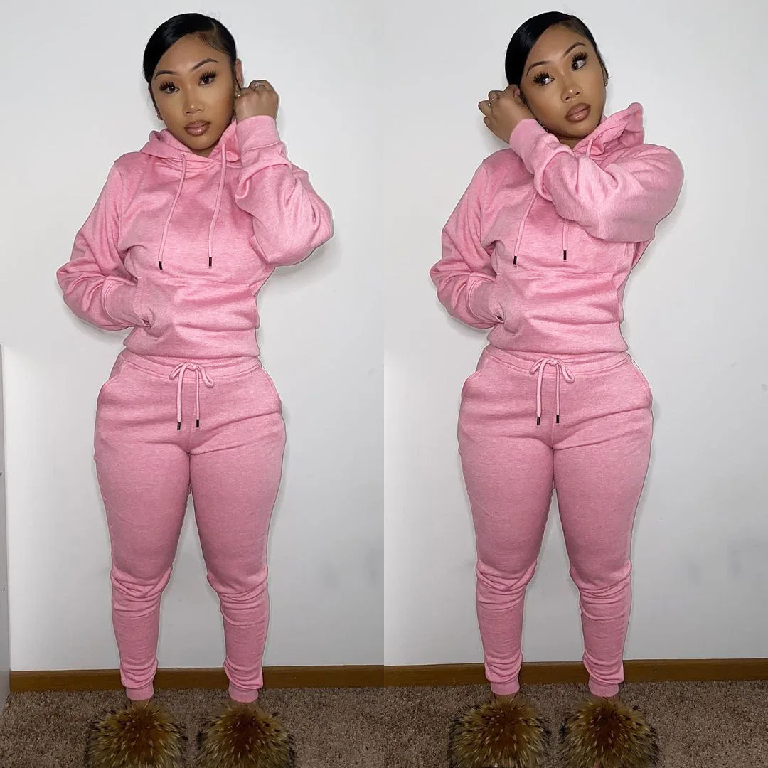 

Womens Fashion Track Suit 2 Piece Pants Set Sexy Winter Joggers And Outfits Custom Sportswear Sweatsuit
