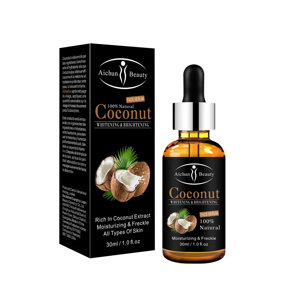 

Aichun Beauty Skin Care 100% Natural Coconut Moisturizing Anti Freckle Face Whitening Serum, Transparent