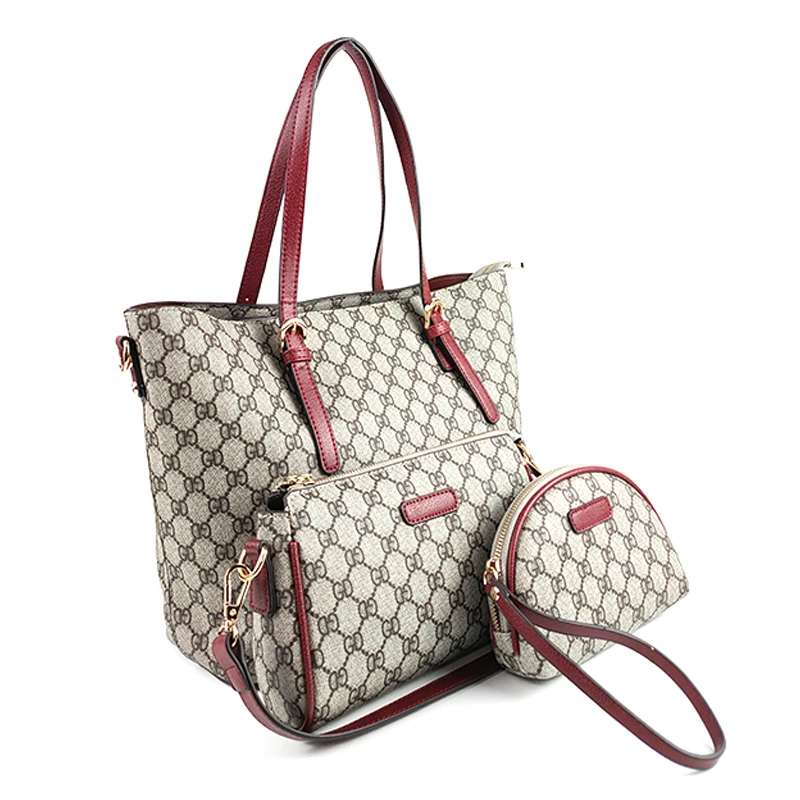 

Fashion luxury colorful women's large, medium and small bag women's 3-piece bag brand purses and handbags women