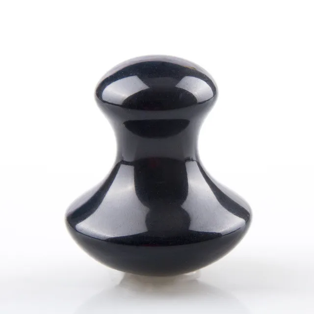 

Spa Massage Mushroom Shape Hot Rock Black Obsidian Stones Body Massage Gua Sha Stone Scraper Tools