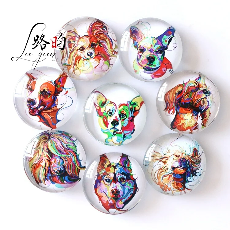 

Luyun 3d 1inch Art Various Dog Pets Avatars Portugal Photo Frame Fridge Glass Magnet
