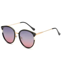 

Hot selling fashion style age polarized high quality cheap round metal women sunglasses 2019