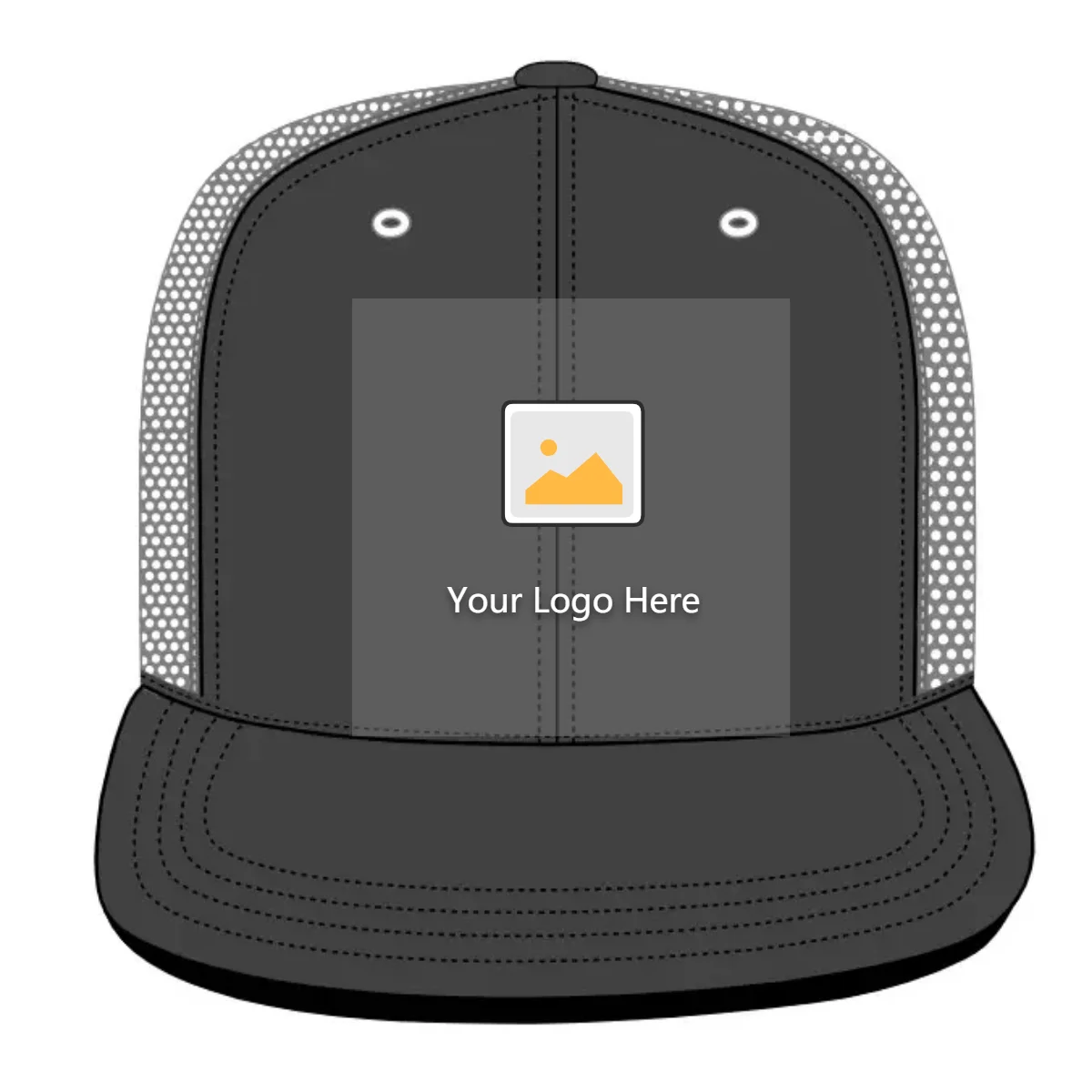 Blank Foam Flat Bill Mesh Trucker Hat 