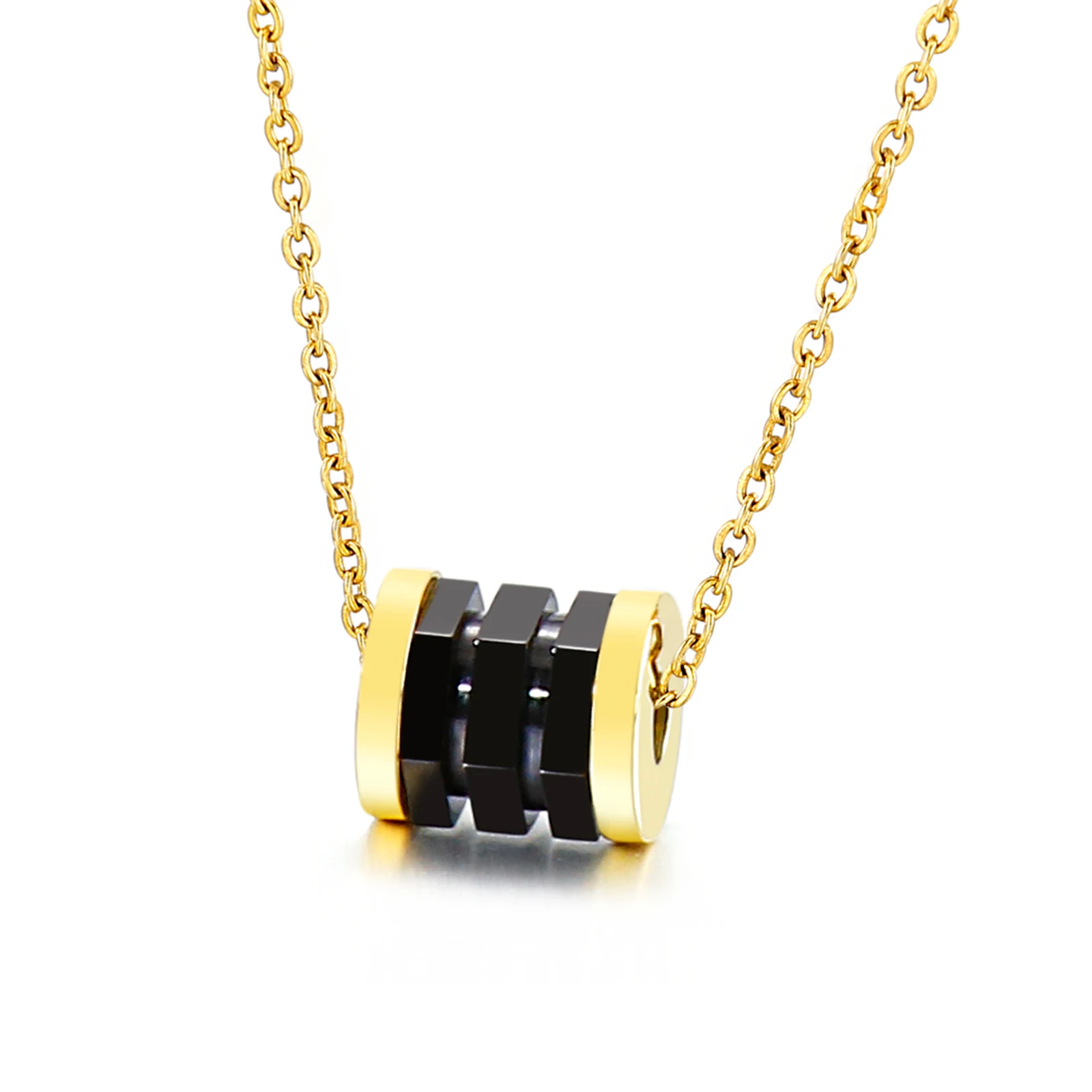 

Simple clavicle chain temperament stainless steel necklace female couple gift jewelry, Silver/gold