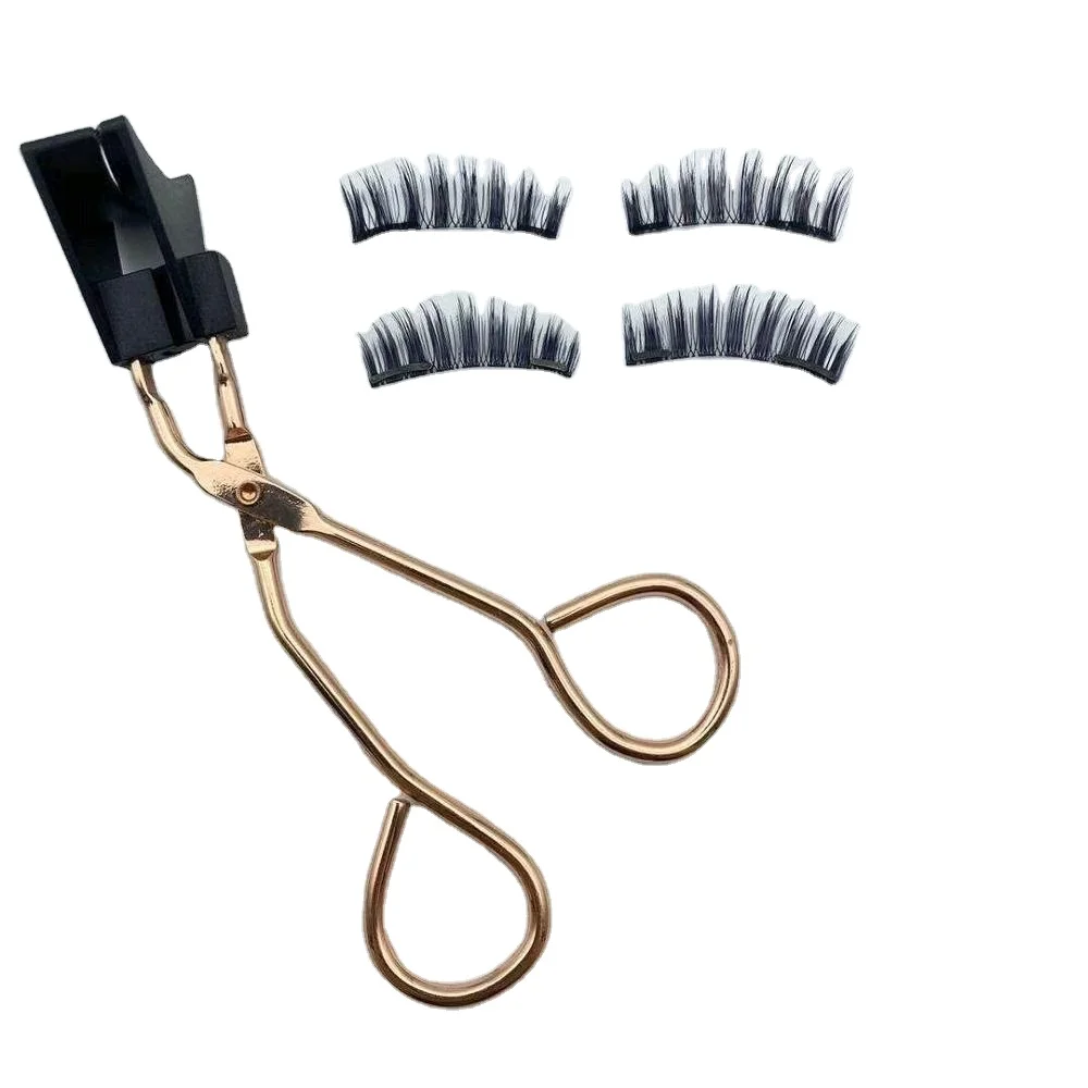 

2020 new no glue 2 pairs magnetic faux cils false eyelashes kit with applicator