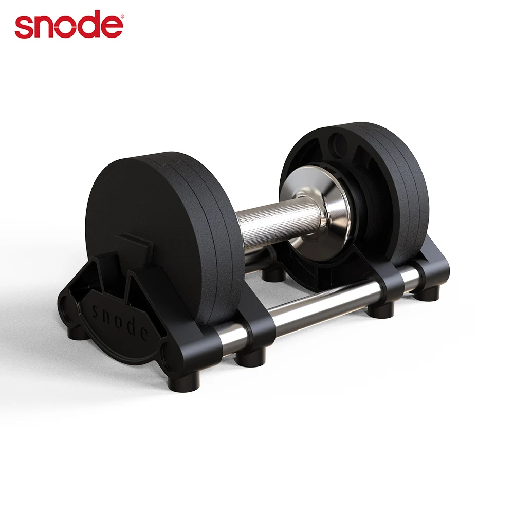 

snode ad25 adjusttable dumbbells Set for Gym Home Single Adjustable Dumbbell 25 Lbs iron OEM Cast Feature Material, Black