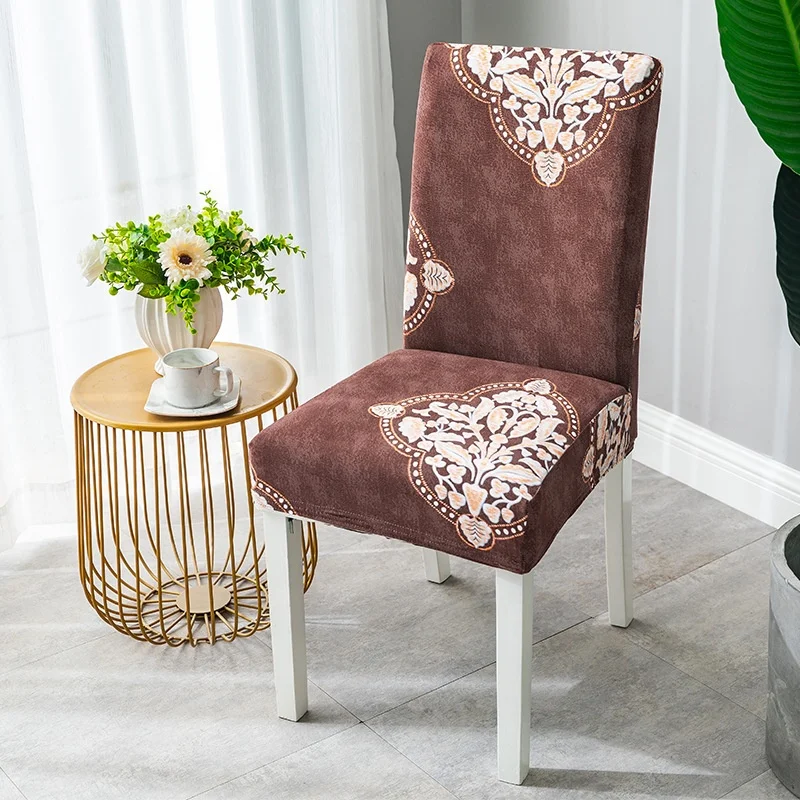 
Simple hotel restaurant printed stretch chair cover for home 