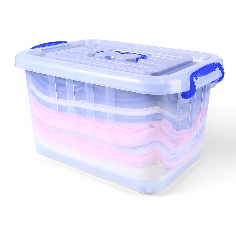 

Source Factory Multifunctional Durable Plastic Storage Boxes Organizer Bins With Lids And Handles, Transparent