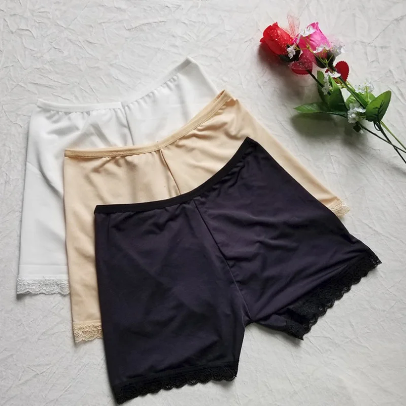 

Mid waisted Safe panty under dress skirt Lace seamless Anti-exposure panties