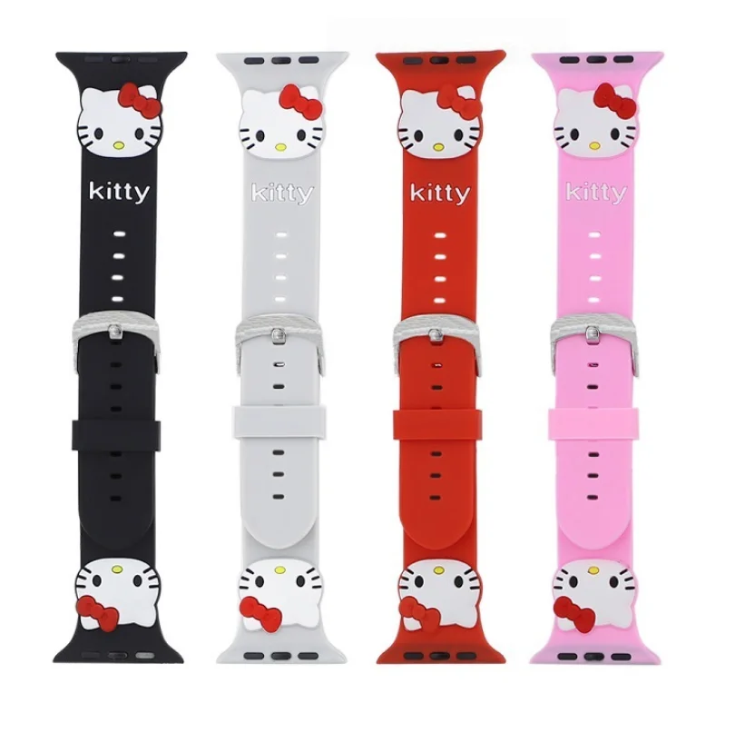 

Free Shipping Hellokitty Hello Kitty KT Silicone Band for Apple Watch Gel Strap for iWatch, Colorful