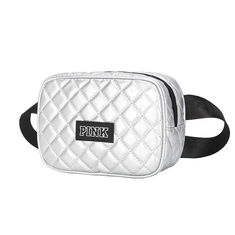 

Hot Sale Pink Style Waterproof Women Belt Bag Waist Bag Leather, As picture