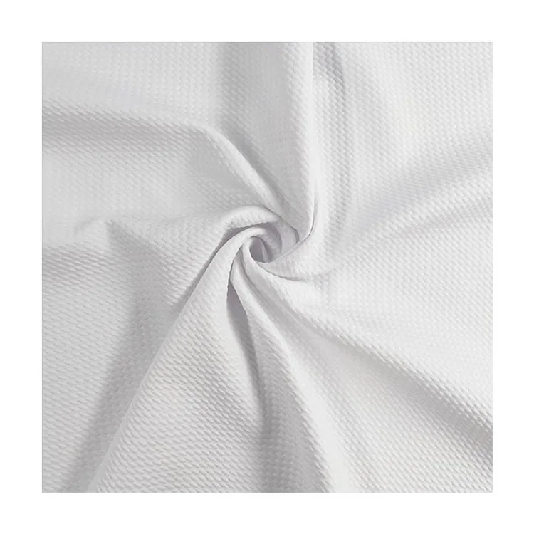 

Manufacturer White PU Solid Soft Hand Feeling Polyester Bullet Liverpool Knit Fabric