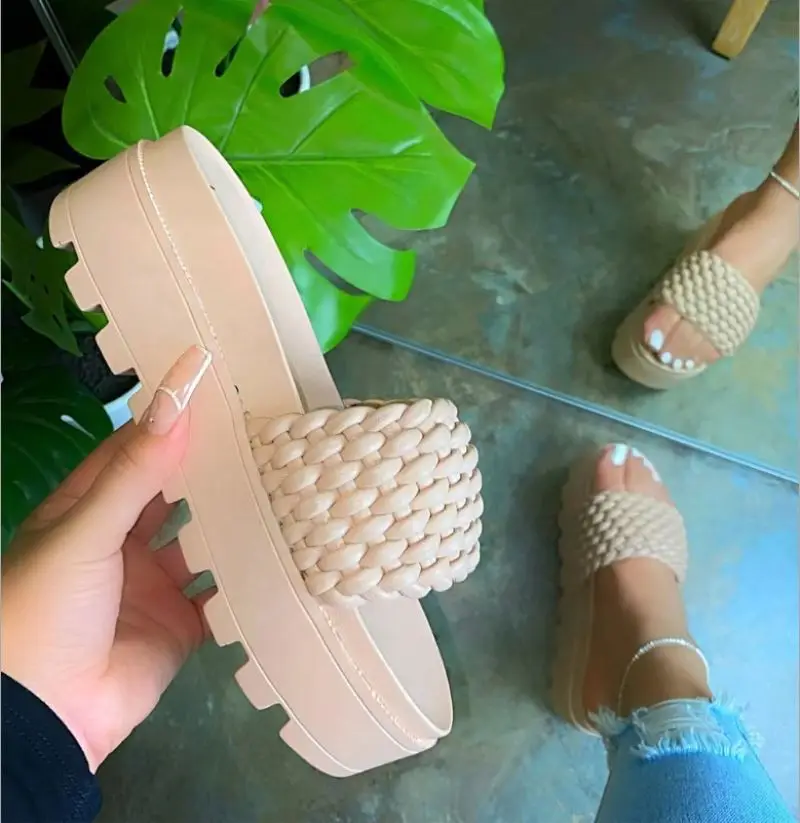 

Lw-ll-66 2022new Pu Platform Slides Slippers Brand Name Women Confortable 2022 Fashion Sandals