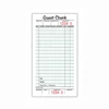Guest Check Book Pads Single Part Perforated White 6.75X3.4 inch