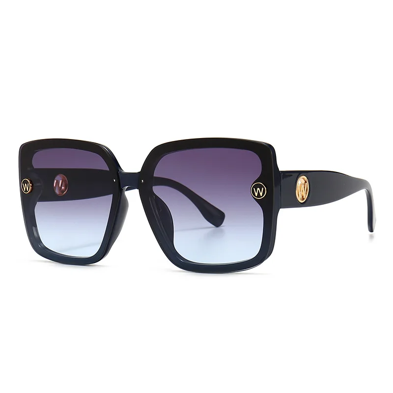 

2021 Fashion Oversized Flat Top Retro Sunglass men Square Design Shade sunglasses women