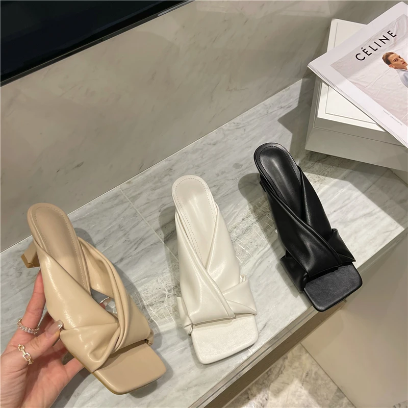 

Trend fashion 2021 summer new thin heel LOW HEEL SANDALS SIZE 35-42