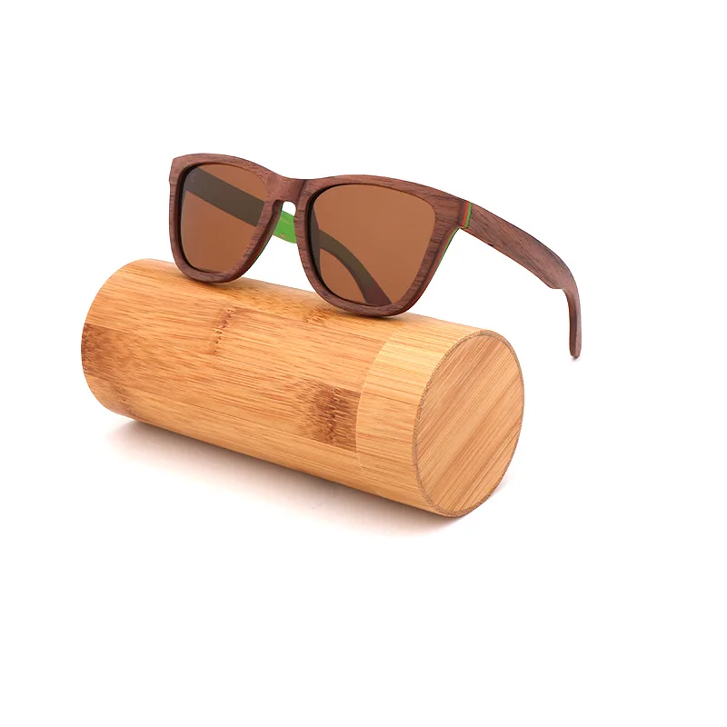 

Hand-Made Black Walnut Interlayer Frame Sunglasses New Design Fashion Polarized Shading mirror