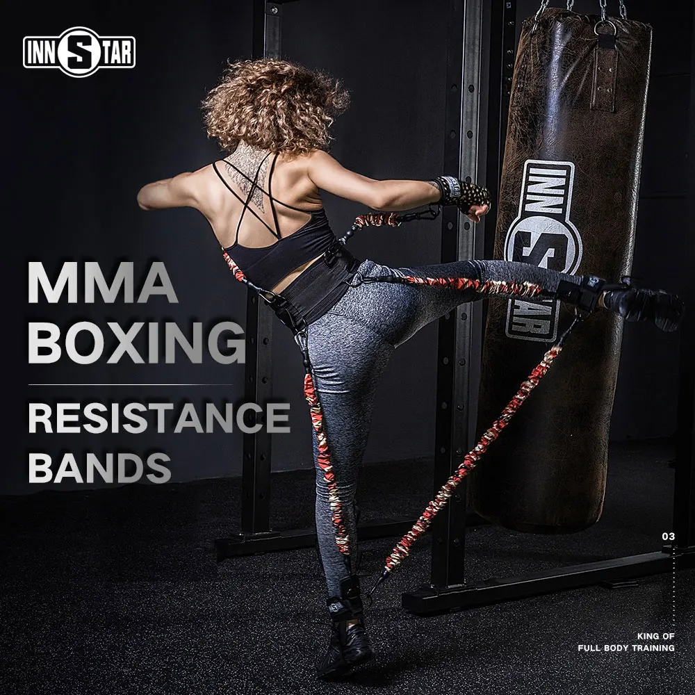 

INNSTAR Boxing Resistance Bands Other Boxing Training Equipment Products for Arm and Leg Female and Male, 4 colors