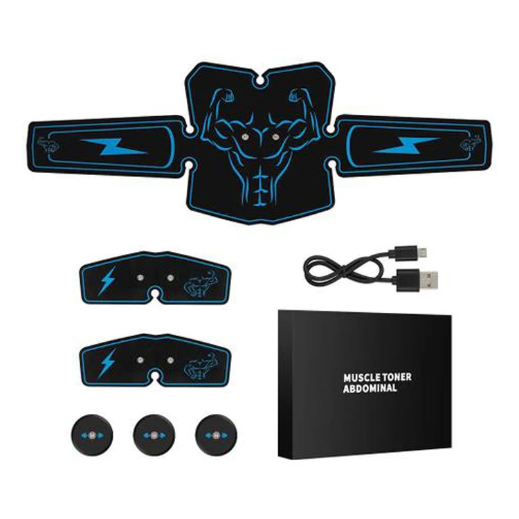 

FunFishing hot selling home electronic muscle stimulation fitness belt abdominal muscle paste abdominal massager, Picture shows