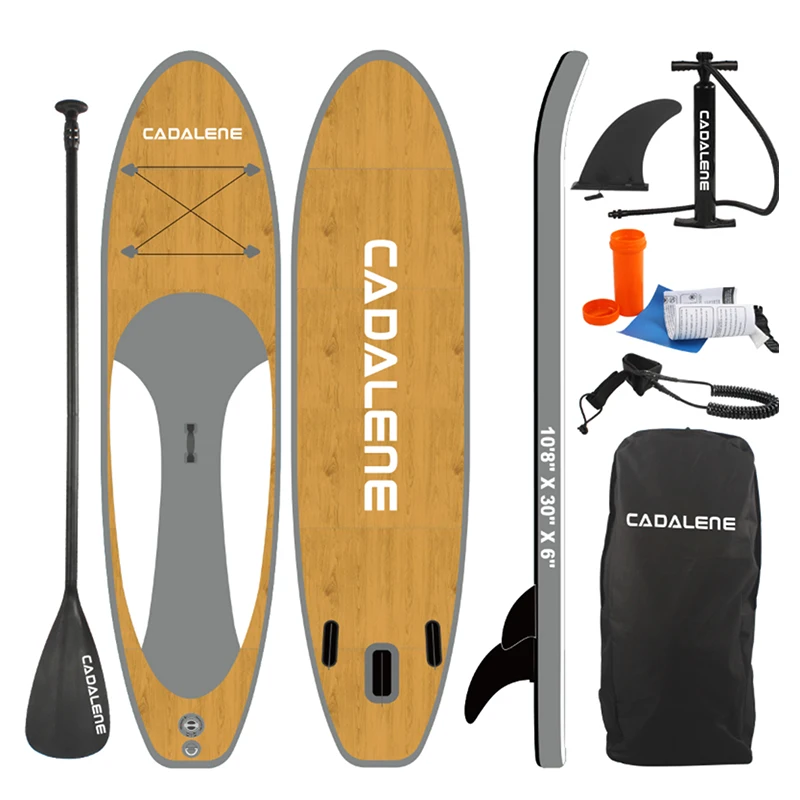 

Wooden printed SUP wood surfboard exploring Traveling boat Paddleboard Stand Up Paddle Board with All Accessories for Surfing