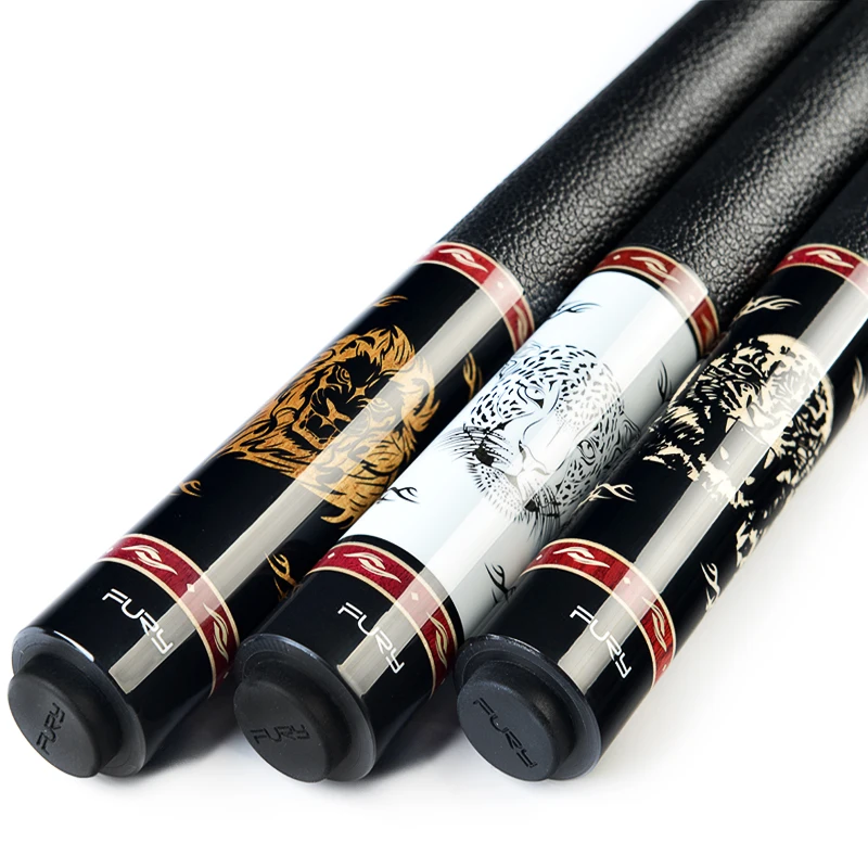 

AL series 58'' length billiard stick North American maple shaft 1/2 center joint digital decal butt leather wrap Fury pool cue
