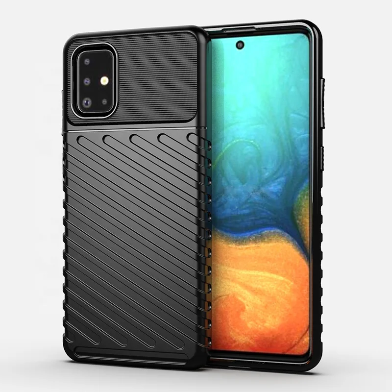 

Business style carbon fiber soft tpu cell phone case back cover for Samsung galaxy A71, Black, blue, brown, gray,multi