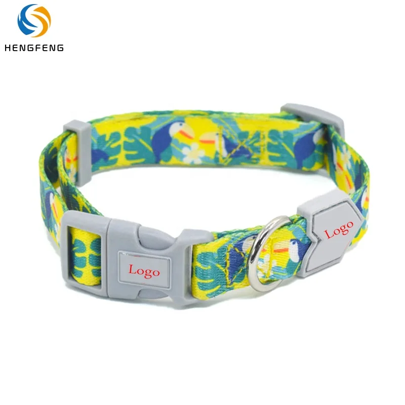 

Hengfeng Nylon Webbing Pet Accessories Custom Handmade Soft Unique Dog Collar, Picture shown