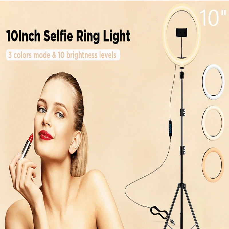 

Wholesale10inch 3 lights flash light with 1.7M tripod standLive at home