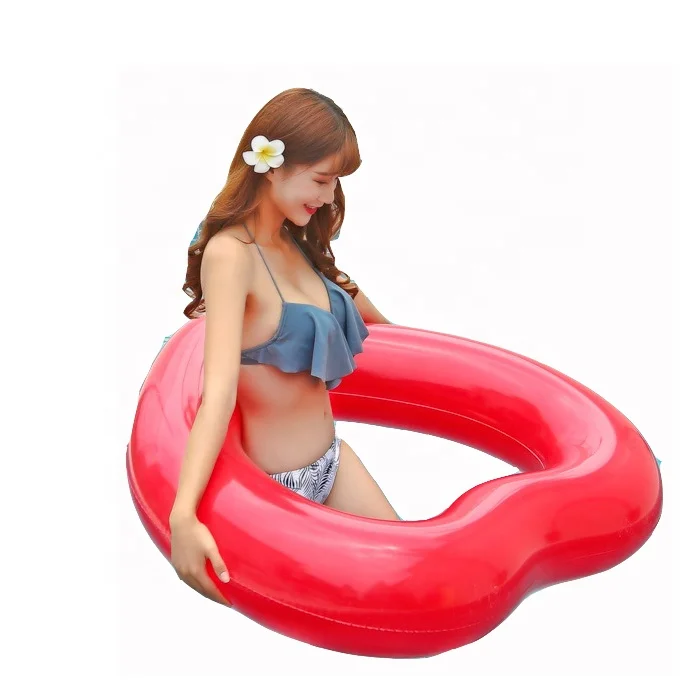 

Ladies generally use beautiful love swimming rings, Red+pink