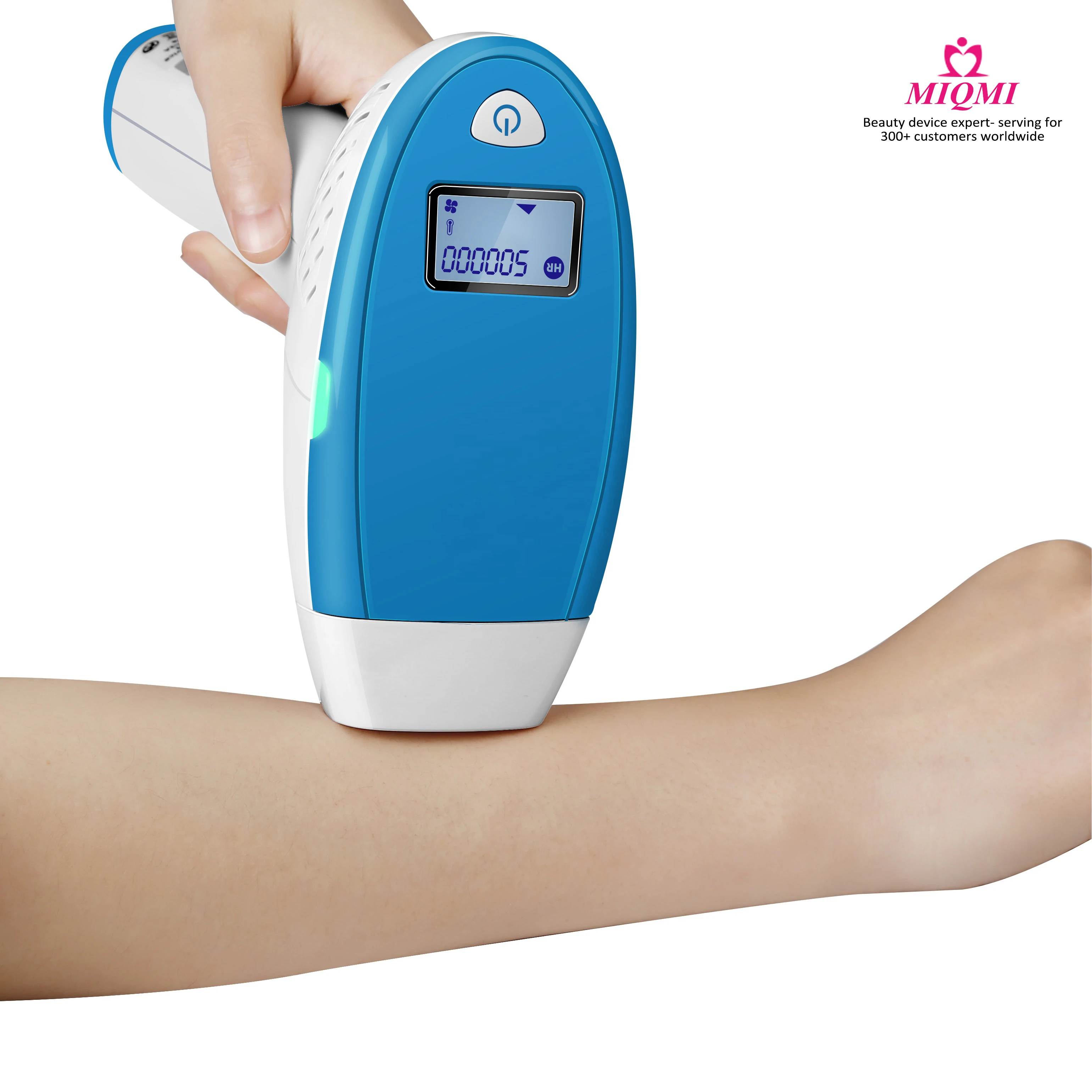 

MIQMI mini portable ice cool ipl laser hair removal permanent 3 in 1 skin rejuvenation painless laser hair removal machine price, White + blue