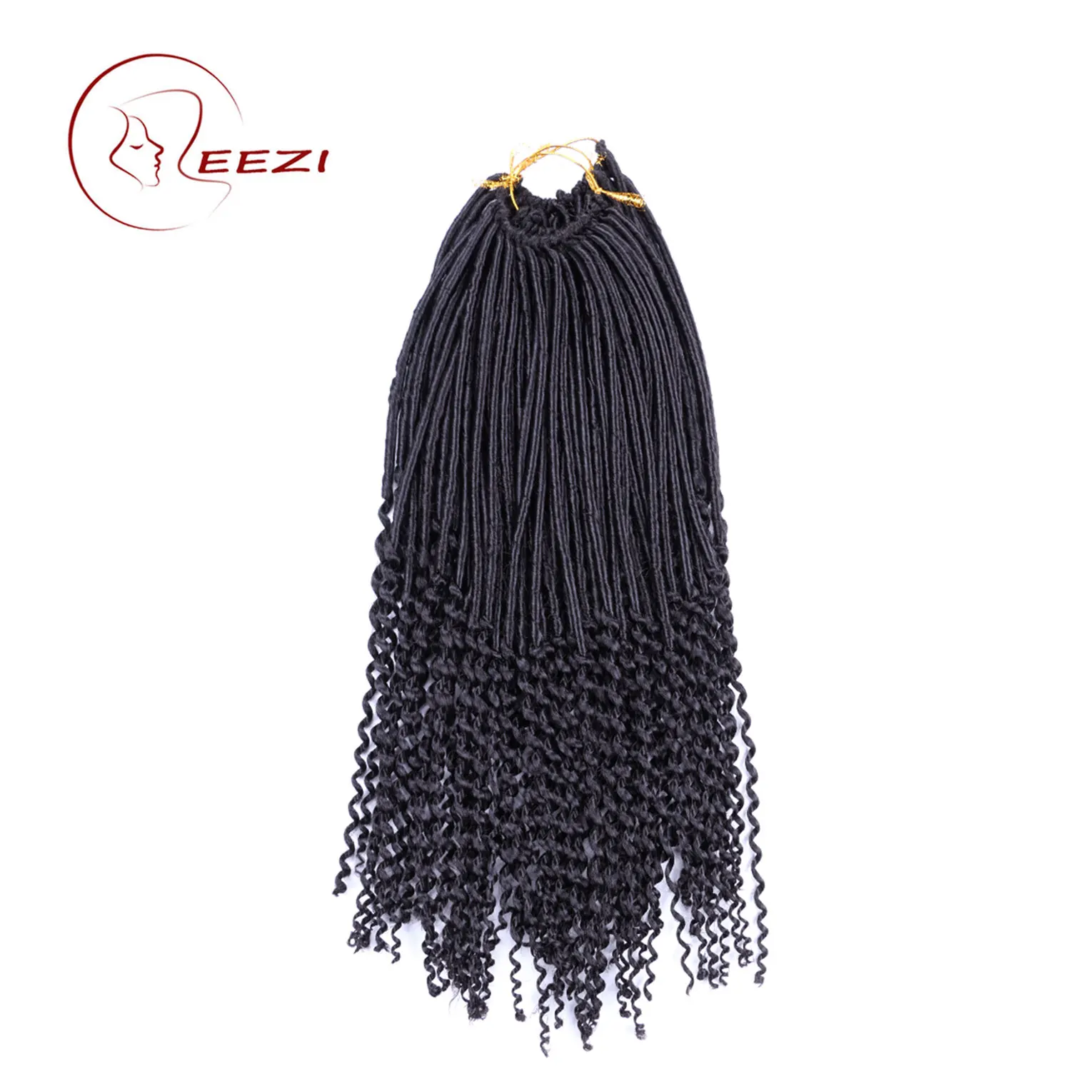 

LEEZI Free Sample Wholesale Water Wave Holly Braid 18 Inch Wavy Faux Locs Hair Dreadlock Extensions 1B T30 T27 Bug Dropshipping