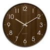 14 inch Large Wall Clock Plastic Wood Wall Clock Background Design for Home Office Hotel